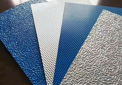 Blue Polymer Coating Embossed Aluminum Coil