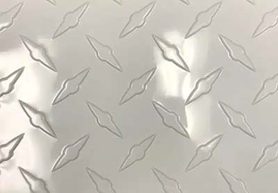 1 32 painted white embossed aluminum diamond plate sheet