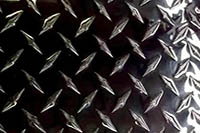 Black aluminum diamond plate